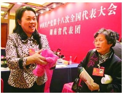 一朵“红花”一片“绿叶” 湖南妇联代表传递环保理念