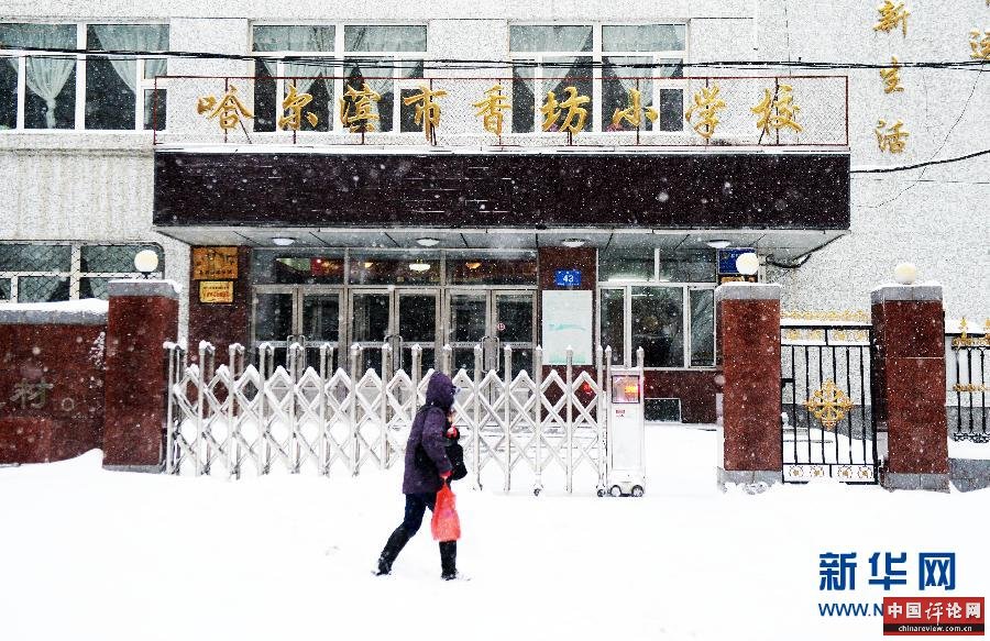 （关注东北大雪）（1）哈尔滨今冬首场暴雪致部分学校停课